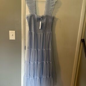 Baltic born- Elegant Light Blue Sleeveless Dress